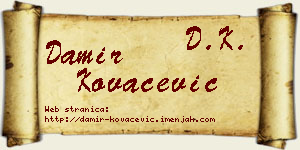 Damir Kovačević vizit kartica